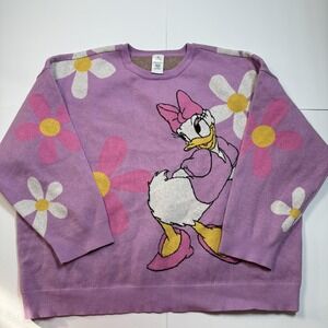 Disney Parks Daisy Duck Pullover Knit Sweater for Adults Size 3XL